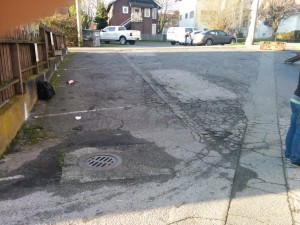 Cracked and old asphalt