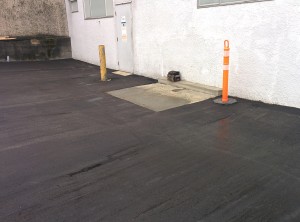Freshly paved asphalt